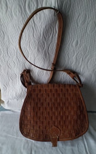 sac bandoulière cuir tissé