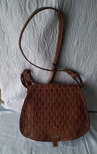 Sac bandoulière cuir tissé - sac,