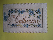 CARTE POSTALE LIVRET BRODÉE - FÊTE DE SAINTE CATHERINE