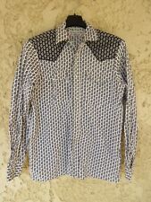 Chemise Les Indiennes de Nîmes MISTRAL 2 poches bouton nacre manches longues 1 S