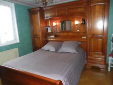 lit pont merisier massif 160/200