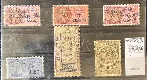 Lot 551 timbres fiscaux - 6,
