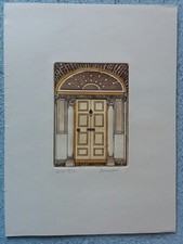 La porte. Gravure. signé 