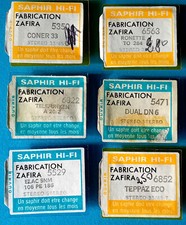 lot de 6 saphirs de diverses marques Téléfunken, Dual, Teppaz, etc.....