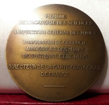 1930 Medaille bronze 58mm Pierre Termier inspecteur général des mines 
