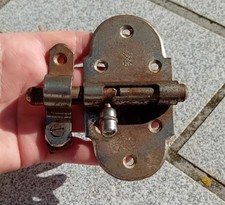 Ancienne Targette / verrou / loquet de porte BREVETE S.G.D.G PARIS métal blanc 2