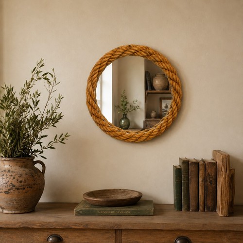 Petit miroir mural rond - , en