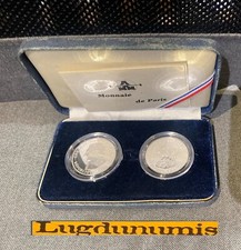 Piéfort DUO 100 Francs 1987 La Fayette BE + BU 100000/50000 Exemplaires Argent