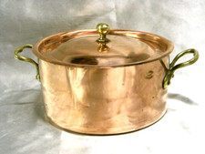 HAVARD DINANDERIE FRANCE MARMITE CUIVRE FAITOUT BOUILLON POT COUVERT CASSEROLE