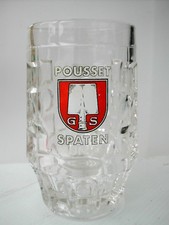 * VERRE A BIERE CHOPE POUSSET SPATEN MUNICH 7 cm de Ø 13 cm de haut