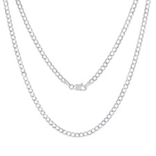 14K or Blanc 3mm Solide Maille