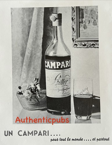 Publicite campari bitter verre - publicite,