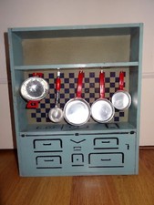 Ancien jouet cuisinière bois
