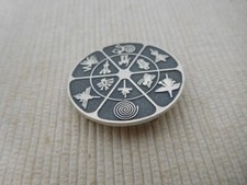 Pendentif ou broche en argent massif, poinçon Minerve , géoglyphes de Nazca B967