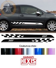 2 BANDES BAS DE CAISSE POUR PEUGEOT 207 SPORT GTI RALLYE WRC STICKER BD540-37