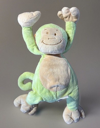 Doudou singe vert - singe, beige
