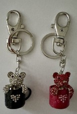 Magnifique Lot De 2 Porte-clés Oursons En Strass ??