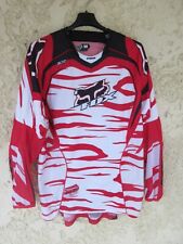 Maillot FOX BLITZ rouge blanc shirt jersey maglia manches longues M