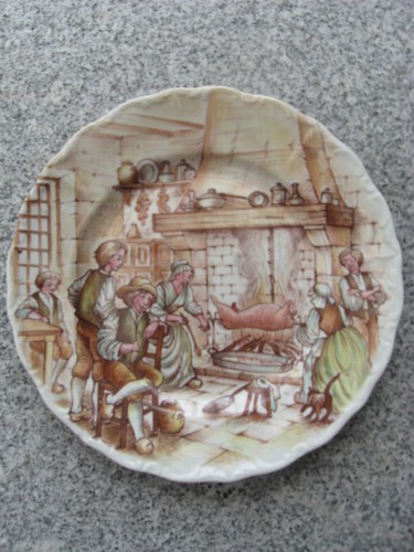 Assiette scenes villageoises - assiette,