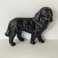 Sculpture Bouteille Chien Terre Neuve Ceramique Vintage 