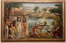 Tableau Huile sur toile scène