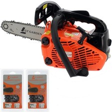 Tronçonneuse élagueuse thermique 25 cm3, 1 CV, guide 26 cm, 2 chaînes