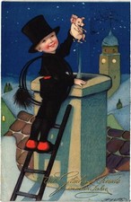 PC CHIMNEY SWEEPER HAPPY NEW YEAR (a73828)