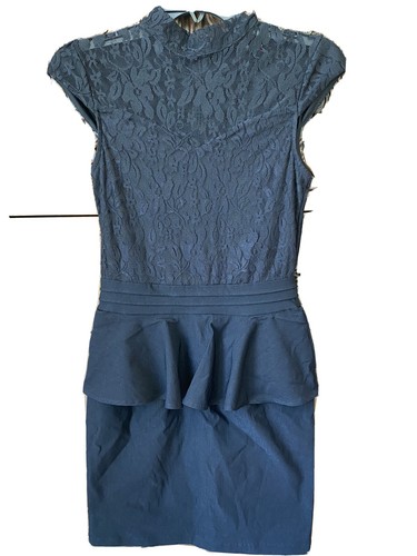 Black sheath peplum lace dress - peplum,