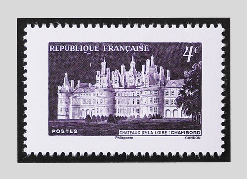 France 2024 timbre château - france,