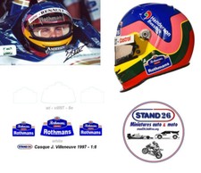 375 decals helmet casque Villeneuve 1997 for Minichamps 1:8