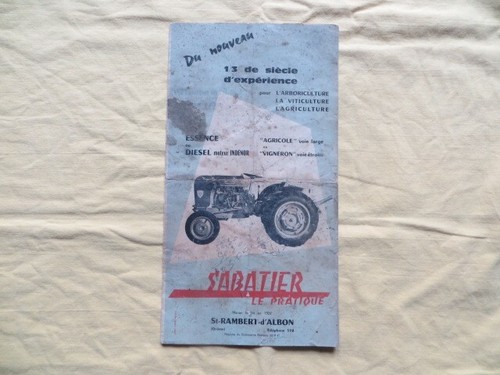Tracteur sabatier dépliant - sabatier,