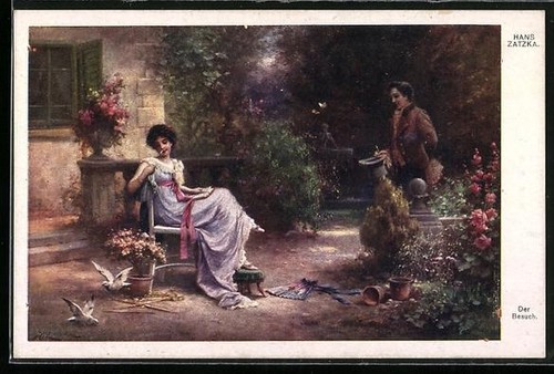 Carte postale artiste hans - carte,