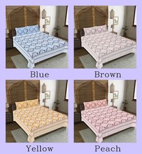 Drap De Lit Avec 2 Housses D'Oreiller Design Mandala En Coton Pinkcity