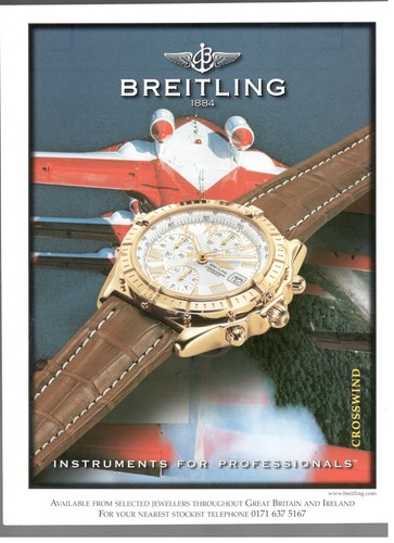 Breitling publicité 1998 - breitling,