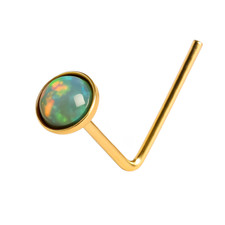 Bijoux piercing coudé opale