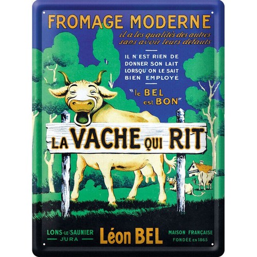 Grande plaque métal vintage