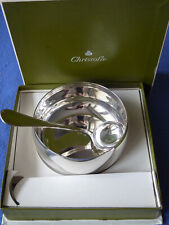 BOL À CRÈME AVEC SA LOUCHE - CHRISTOFLE - MÉTAL ARGENTÉ - BOITE D’ORIGINE