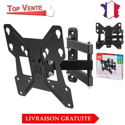 Support noir orientable et - tv,