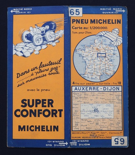 Carte michelin auxerre - carte, 65