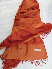 -Châle/écharpe PASHMINA  55%pashmina 45% soie vintage