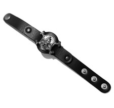 Bracelet En Cuir 666 SKULL