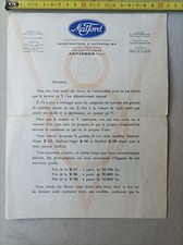 Prospectus MATFORD FORD 62 66 68 Brochure tarif publicitaire Automobile 1930 40