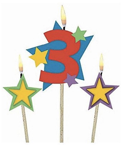 Amscan birthday candles 3 - amscan, candles,