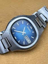 Montre Vintage Seiko 5 Cactus Bleue Acier 38mm Automatique Homme À Reviser
