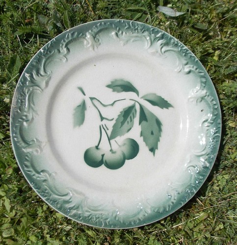 Ancienne assiette barbotine - ancienne,