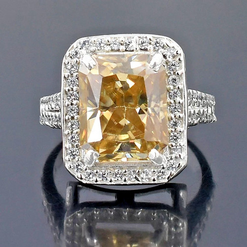 Bague diamant champagne