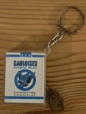 Ancien porte cle paquet de cigarettes Chocolat Gauloises Disque Bleu An. 60