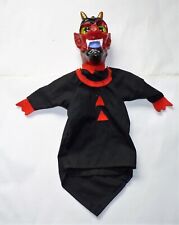 VINTAGE ANCIENNE MARIONNETTE A MAIN EN PLASTIQUE  DIABLE SATAN LUCIFER