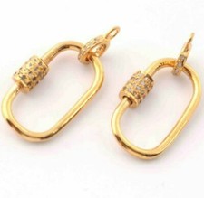 Pave Diamant Mousqueton Ovale