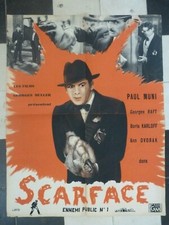 E 10 AFFICHE CINEMA SCARFACE MYTHIQUE FILMS GEORGES MULLER CENSURE PLIEE CATALOG